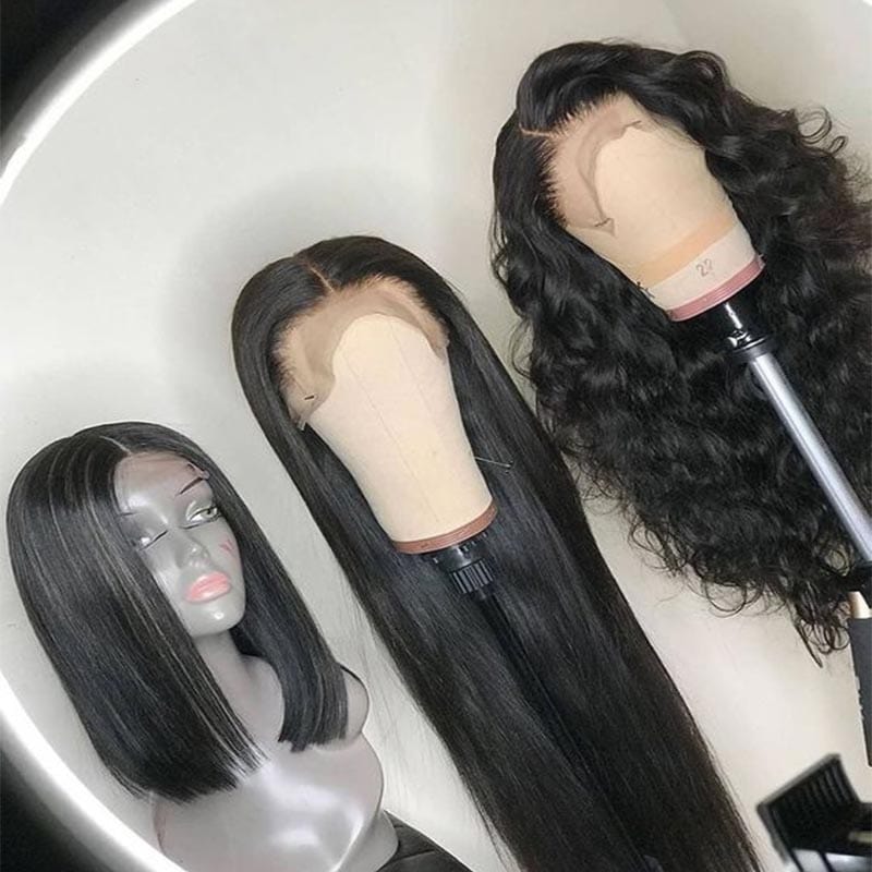 D Wholesale virgin brazilian human hair 13x4 transparent lace front wigs,free sample black women 13x4 lace front wig human hair