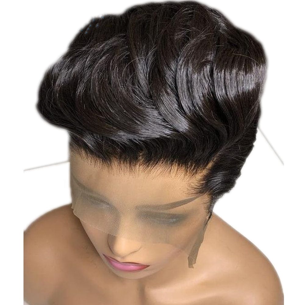 Daily Wearing Short Pixie Cut Human Hair Wigs Virgin Brazilian Cuticle Aligned Lace Front Wig For Woman