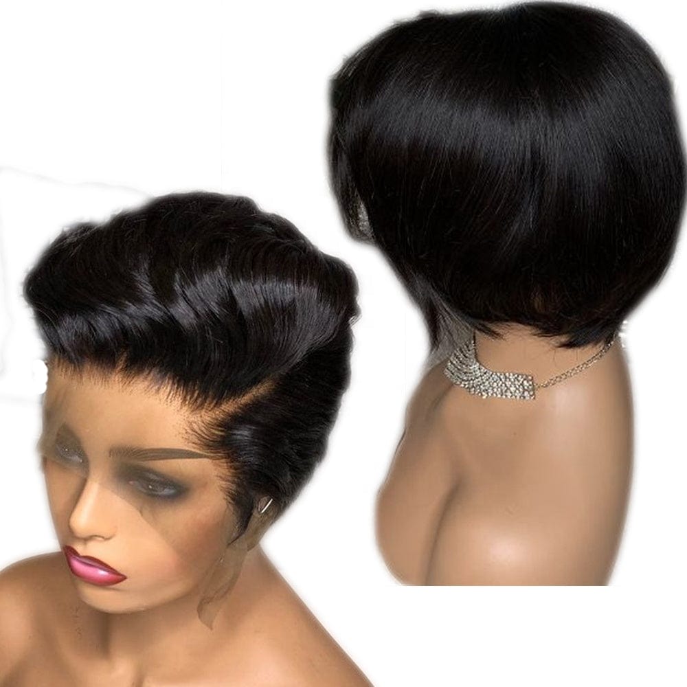 Daily Wearing Short Pixie Cut Human Hair Wigs Virgin Brazilian Cuticle Aligned Lace Front Wig For Woman