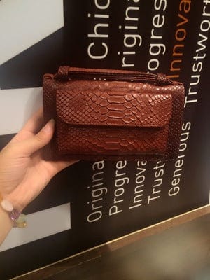 dark brown Pu Leather Women Shoulder Bags Snake Animal Chain Clutch Luxury Small Designer  Python Pattern Handbags