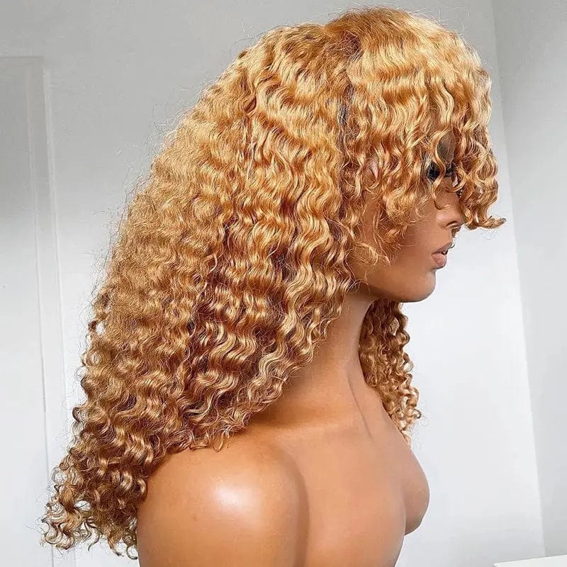 Deep Curly Lace Front Wig Cuticle Aligned Natural Wigs