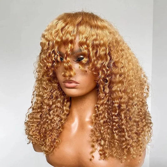 Deep Curly Lace Front Wig Cuticle Aligned Natural Wigs