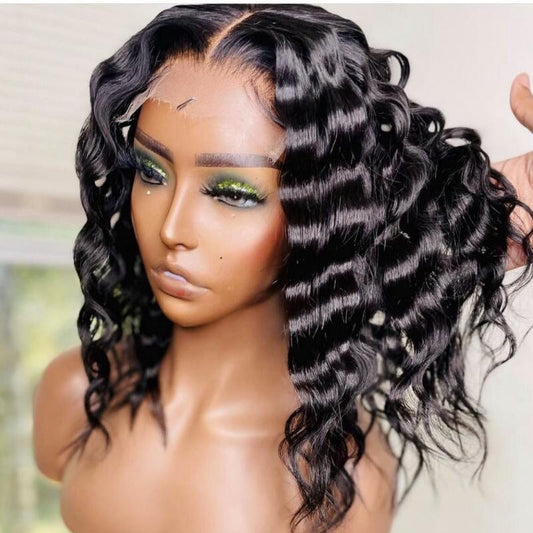 deepwave hd lace wig for black women loose deep wave 13x4 transparent hd lace frontal wigs 180 250% density hd full lace wigs