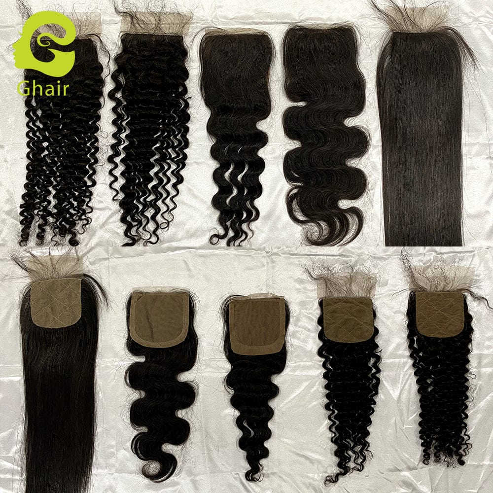 Direct factory silk base closure frontal 4x4, 5x5, 13x4 guangzhou human hair wigs human virgin hair with silk base