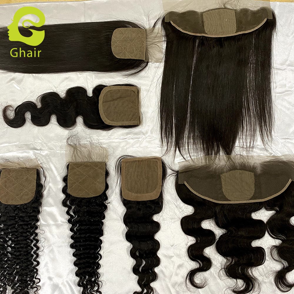 Direct factory silk base closure frontal 4x4, 5x5, 13x4 guangzhou human hair wigs human virgin hair with silk base