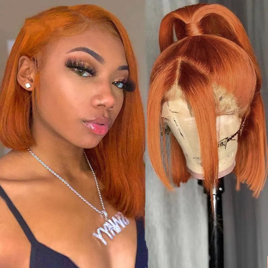 Discount Deal Ginger Orange Red Short Bob