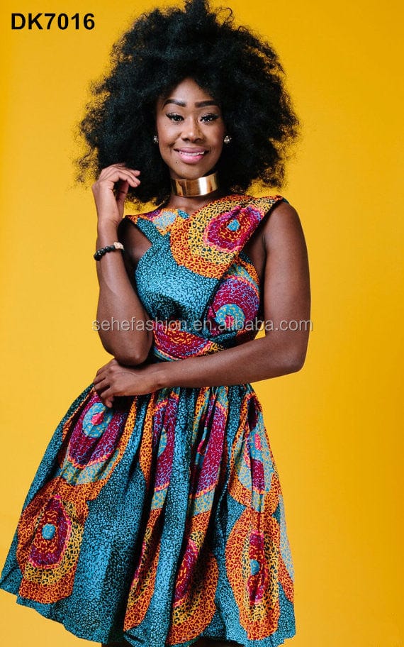 DK7016 african fashion designs ankara dress for women