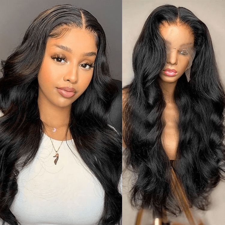 Double Weft 100% Raw Human Hair Deep Body Wave Full Cuticle Aligned Burmese Human Hair HD Lace Front Wig