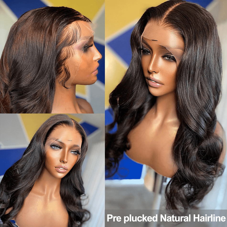 Double Weft 100% Raw Human Hair Deep Body Wave Full Cuticle Aligned Burmese Human Hair HD Lace Front Wig