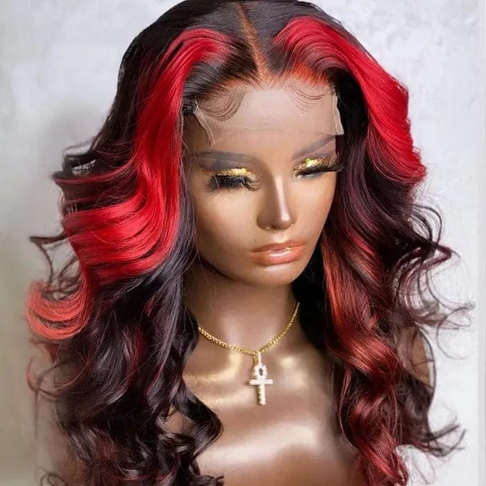 Drop Shipping Ombre Highlights Red Burgundy Body Wave