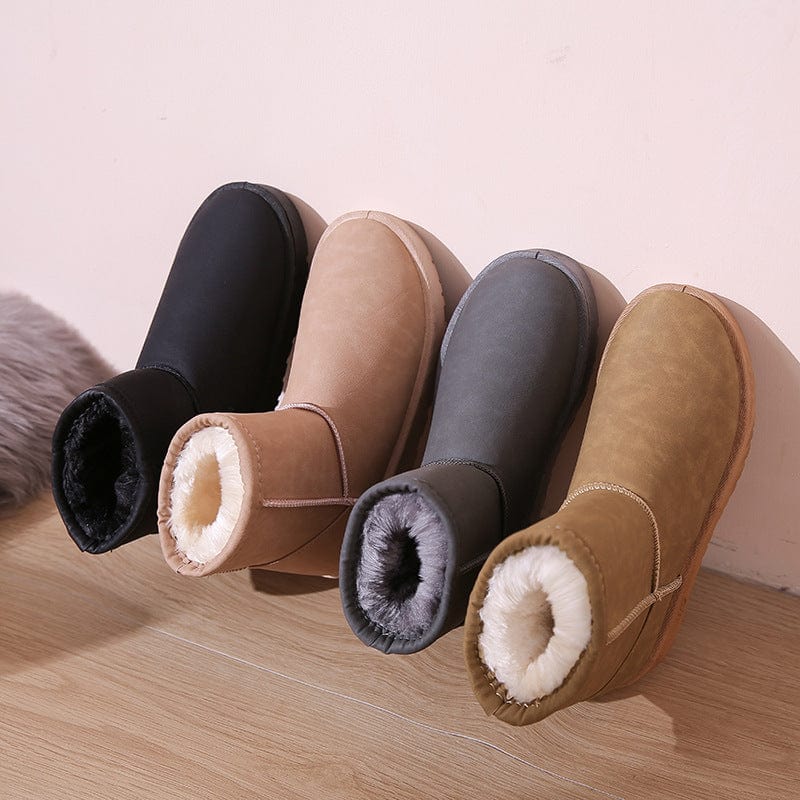 Dropshipping customized women winter boots plush insole classic design boot fur anti slipper ankle winter boots