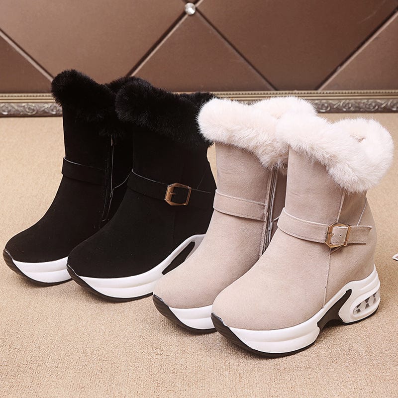 Dropshipping Fashion Platform Ladies Women Warm Winter Plus Velvet Fur Martin Snow Boots For Women