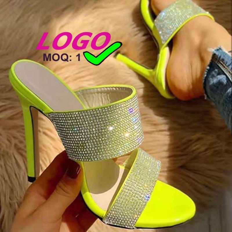 Dropshipping thin heel shoes for women new styles OEM ODM pumps PU leather high heel slip on sandals