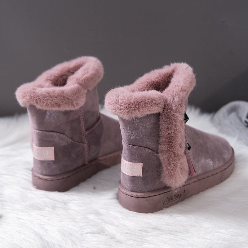 Dropshipping Wholesale Brand Design Winter Snow Boot Artificial Genuine Sheep Wool Snow Boots