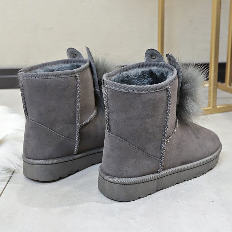 Dropshipping women Winter shoes wholesale lovely girls snow boots custom TPR outsole ankle winter boots