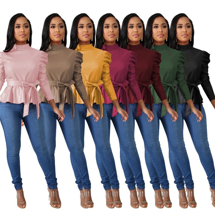 E91748 hotsale women pullovers fashion long sleeves high neck upper clothes casual fitness new arrival upper outwear 2019 new fashion