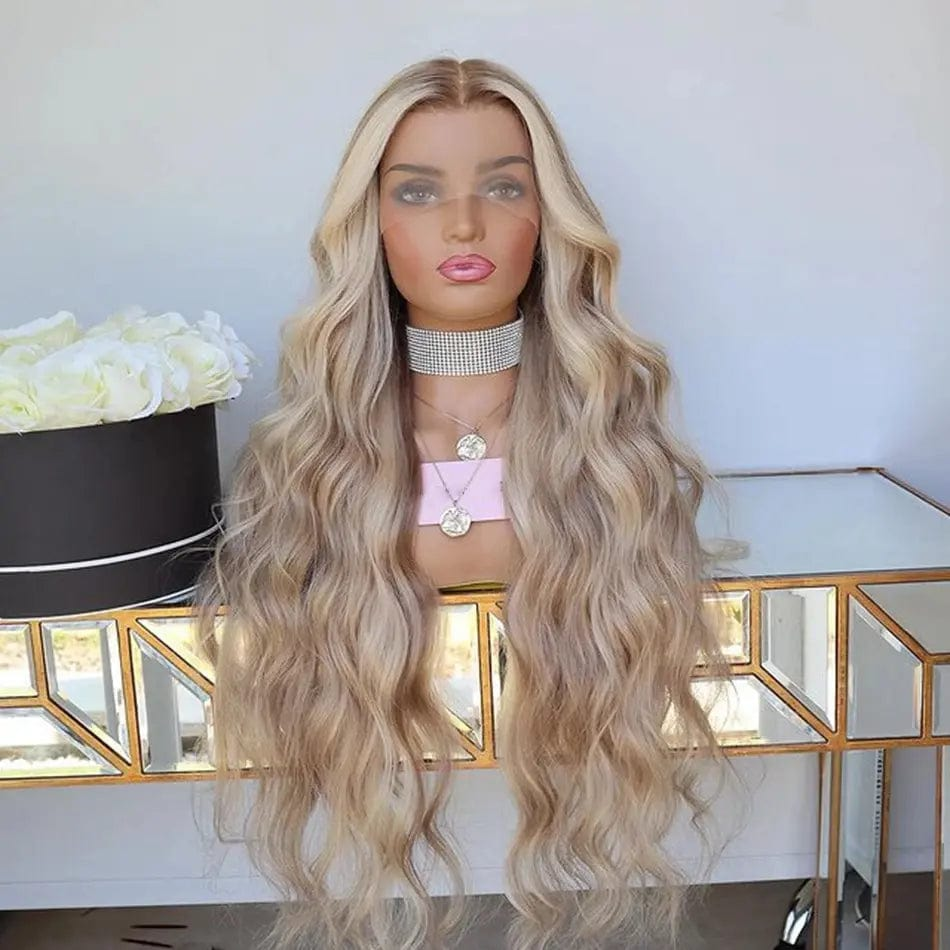 European Human Hair Highlight Platinum Blonde Body Wave