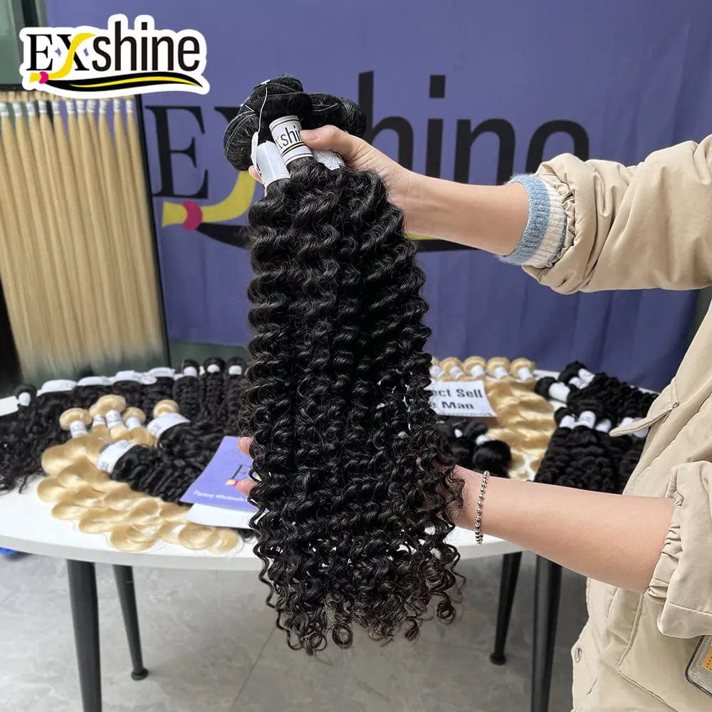 Exshine Brazilians hair bundles Wave Weft Hair Raw Virgin Straight Raw Cambodian Hair Bundles