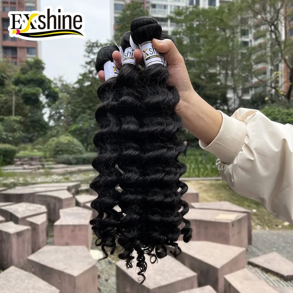 Exshine Brazilians hair bundles Wave Weft Hair Raw Virgin Straight Raw Cambodian Hair Bundles