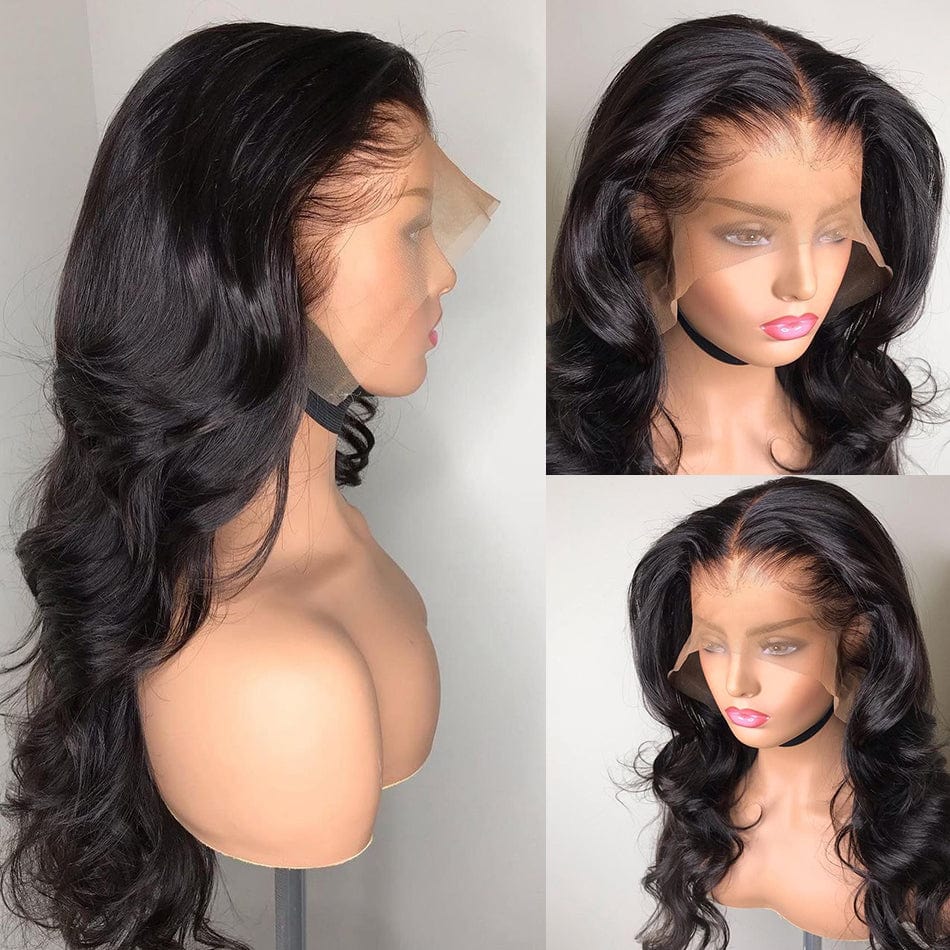 Factory Outlet 13x4 Body Wave Lace Front Human Hair Wigs Transparent Lace Brazilian Hair Long Frontal Wig For Black Women