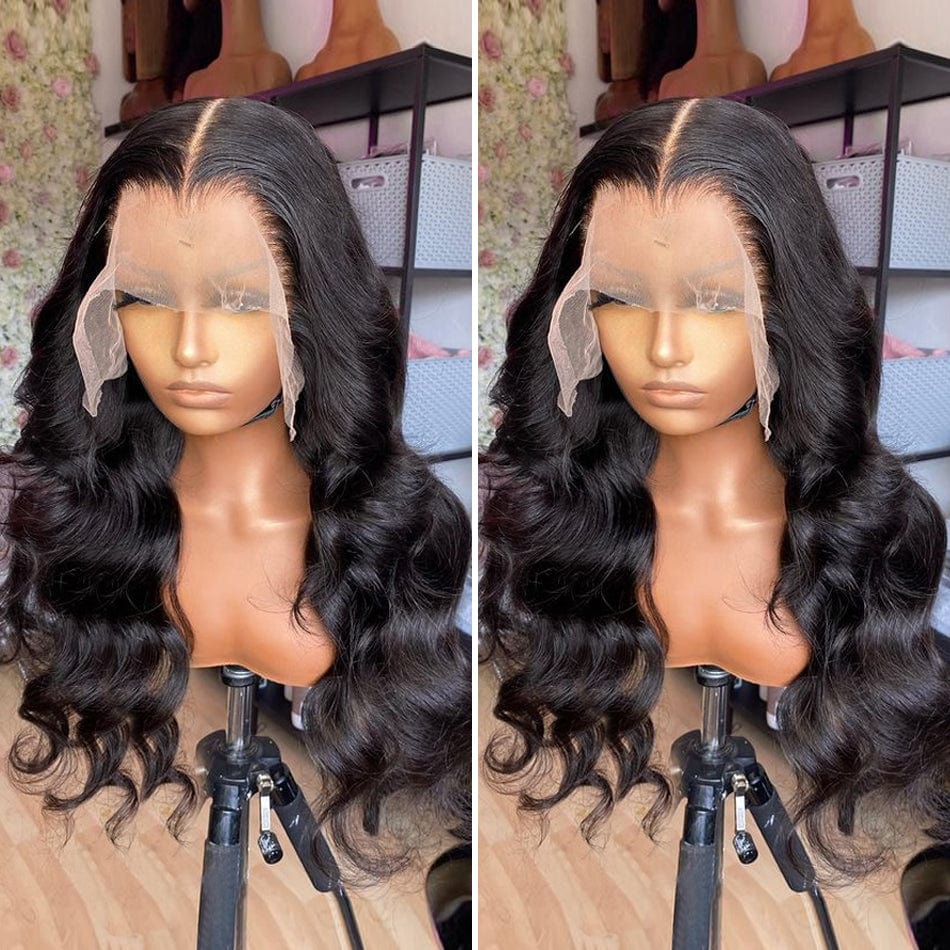 Factory Outlet 13x4 Body Wave Lace Front Human Hair Wigs Transparent Lace Brazilian Hair Long Frontal Wig For Black Women