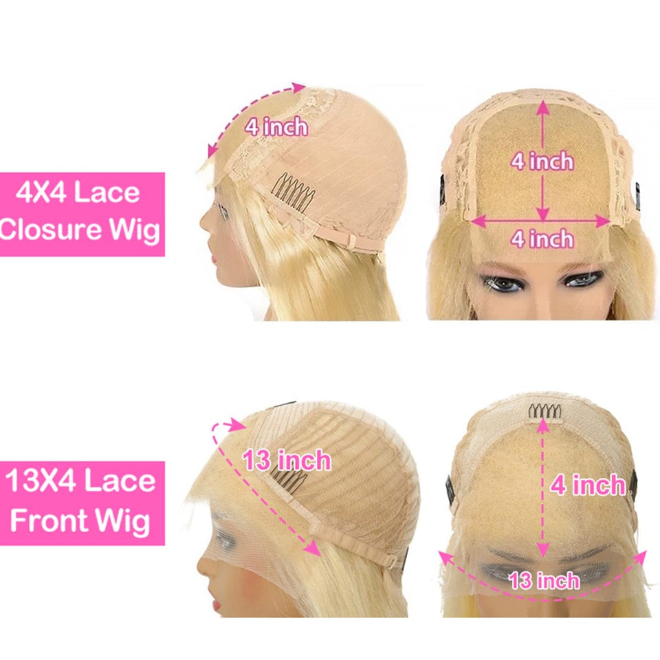 Factory Outlet Chinese Braided Hair 613 Blonde Long Raw Human Hair 13x4 Lace Frontal Wigs Short Cut Bob 4x4 Lace Closure Wig