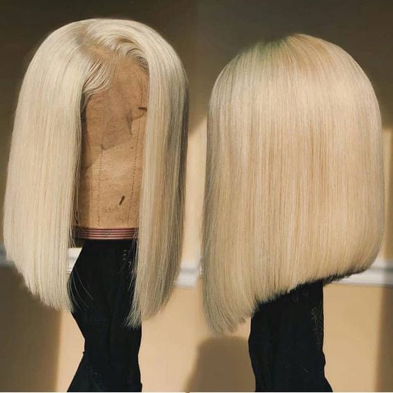 Factory Outlet Chinese Braided Hair 613 Blonde Long Raw Human Hair 13x4 Lace Frontal Wigs Short Cut Bob 4x4 Lace Closure Wig