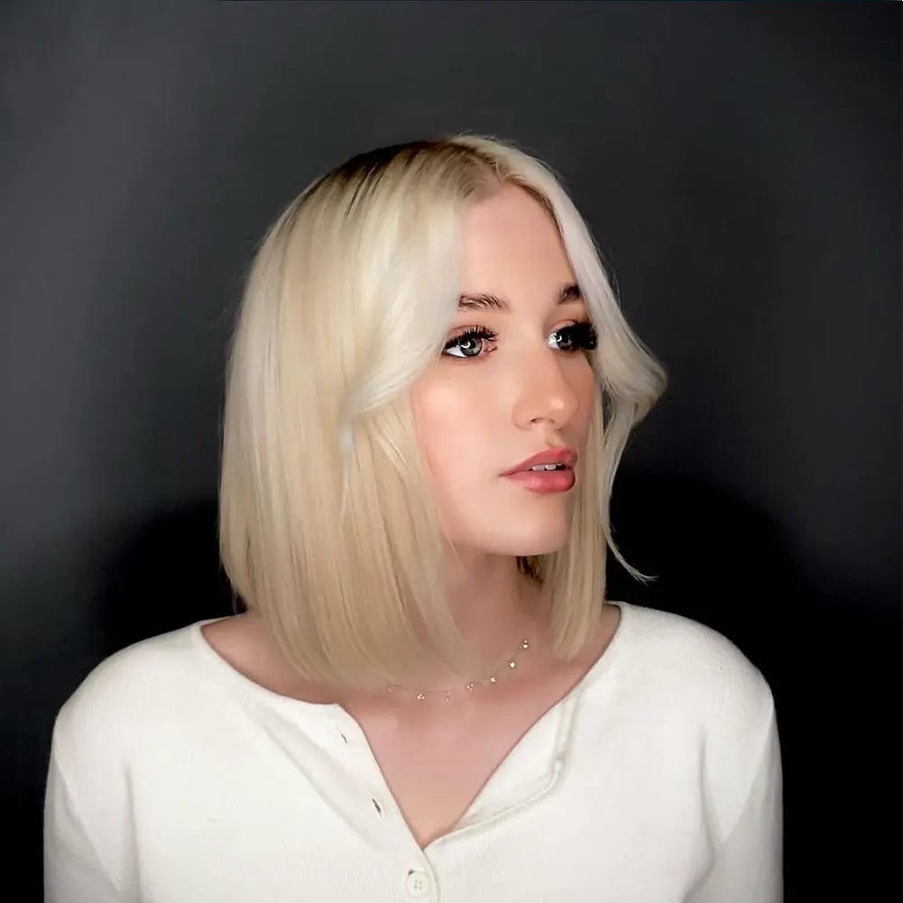 Factory Outlet Ombre Blonde 1B 613 Bob Style Lace Front Wigs 10inch 12inch 613 ash Blonde Short BOB Wig