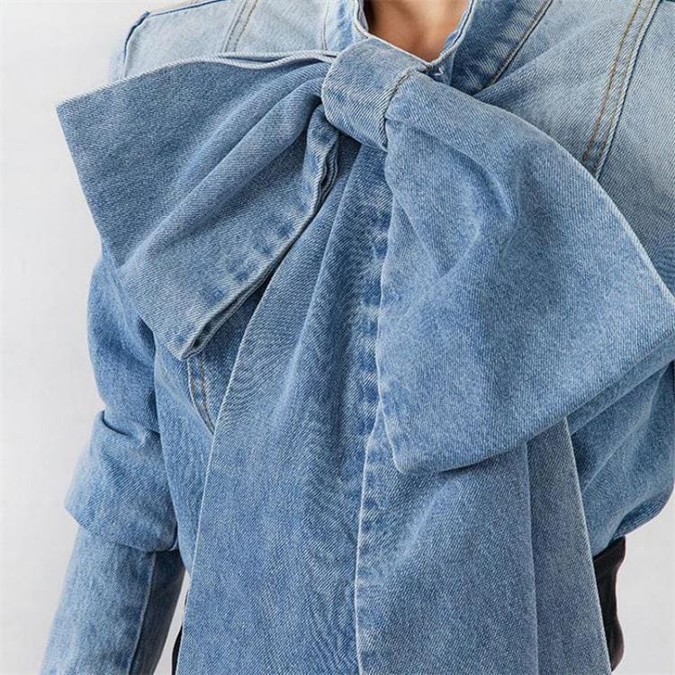 Factory wholesale denim Shirt Blouses And Tops Casual Long Sleeve Latest Ladies spring denim shirts Women Blouse