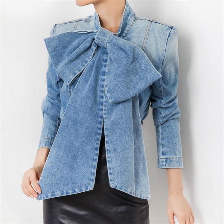 Factory wholesale denim Shirt Blouses And Tops Casual Long Sleeve Latest Ladies spring denim shirts Women Blouse