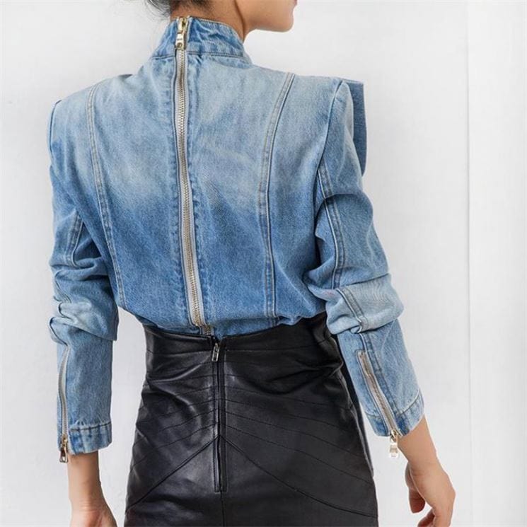 Factory wholesale denim Shirt Blouses And Tops Casual Long Sleeve Latest Ladies spring denim shirts Women Blouse