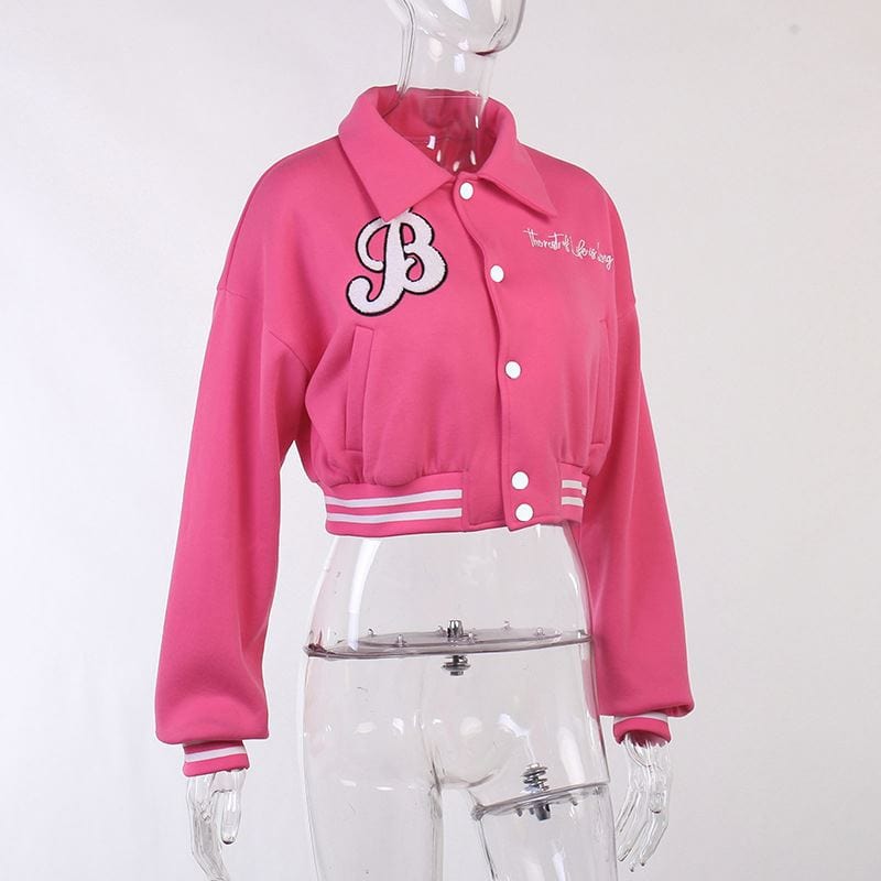 Fall Clothing 2022 Long Sleeve Letter Embroidery Baseball Uniform Coats Pocket Keep Warm Women Varsity Baseball Jacket