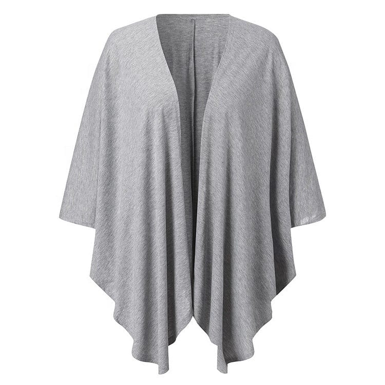 Fall winter long coat solid loose irregular design poncho knit cardigan kimono plus size women coats