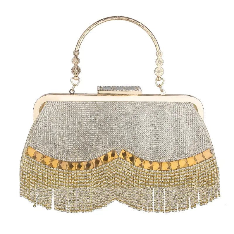 Fancy Girl Clutch Purses Hot Selling Trend Rhinestones Women Luxury Crystal Tassel Wedding Party Sparkly Crossbody Evening Bag