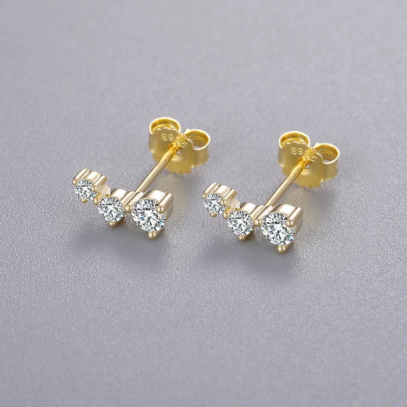 Fashion Design Fine Jewelry Aretes 925 Sterling Silver VVS Moissanite Diamond Zodiac Constellation Stud Earrings For Women