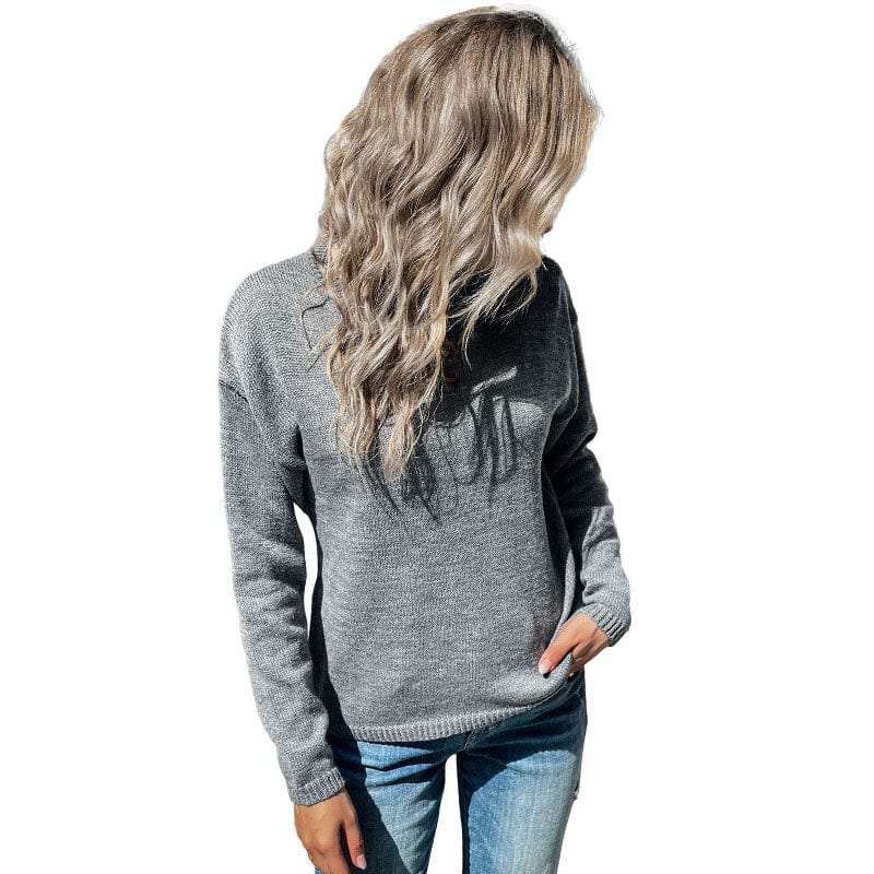 Fashion Mohair Designed Ladies Knitted Pullover Solid Long Sleeve O Neck Women Pullover Sweater