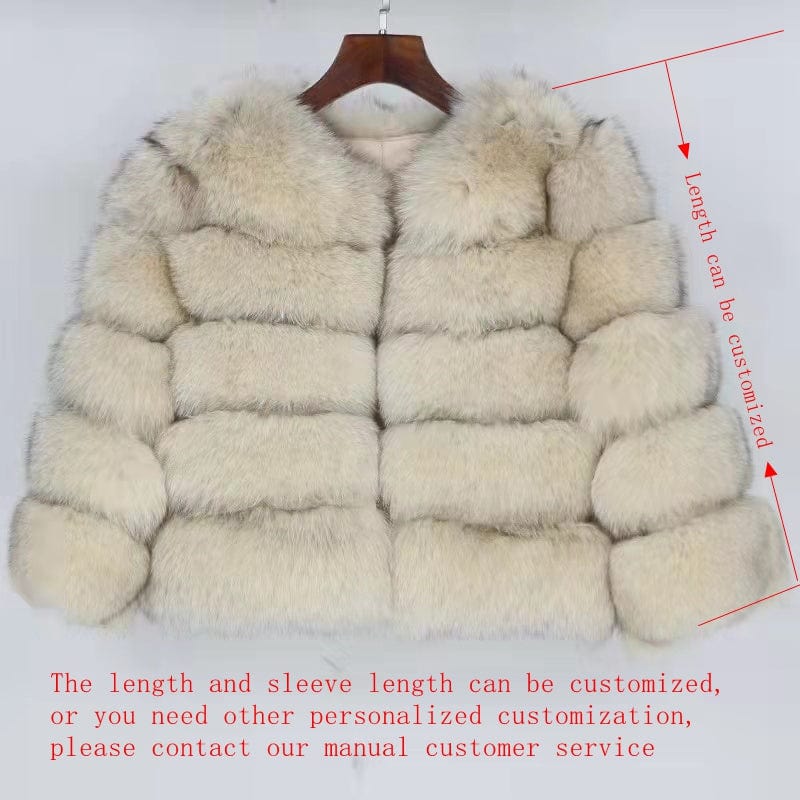 Fashion Winter Warm  Coat Real Fox Fur Jacket Women Natural Fur coat women