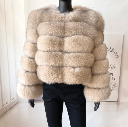 Fashion Winter Warm Long Coat Real Fox Fur Jacket Women Natural Fur Outerwear New Arrival