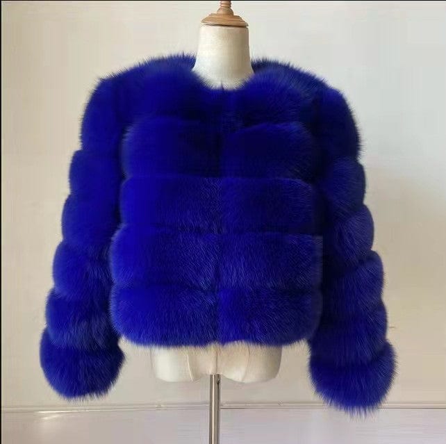 Fashion Winter Warm Long Coat Real Fox Fur Jacket Women Natural Fur Outerwear New Arrival