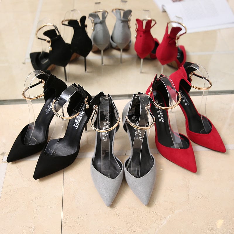 Fashion Women Heel Shoes New design 10 cm high-heeled Hollow Ladies Pointed Toe Pumps Elegant Wedding Shoes for Women