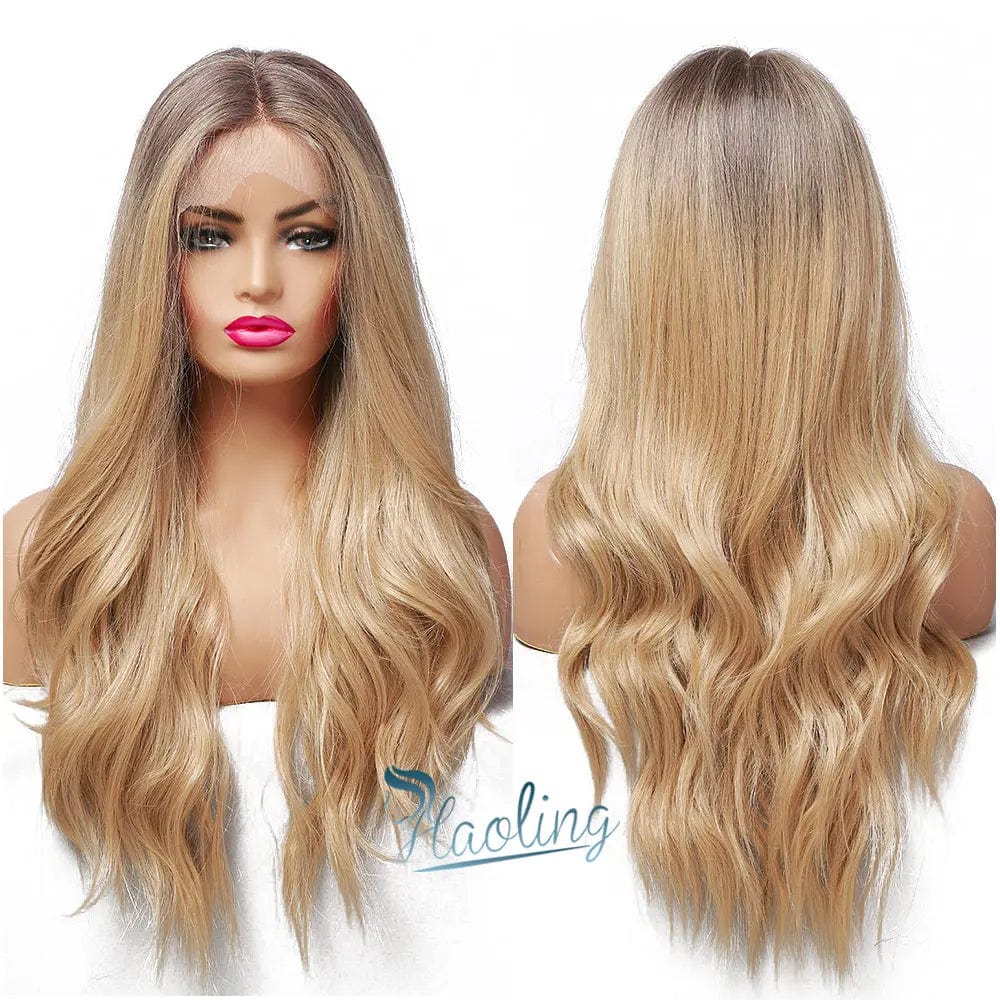 Fast Delivery Lace Wig Hair Synthetic Ombre Blonde 613 Lace Front Wigs Kinky Curly Hair Wigs for Women Natural with Baby Hair