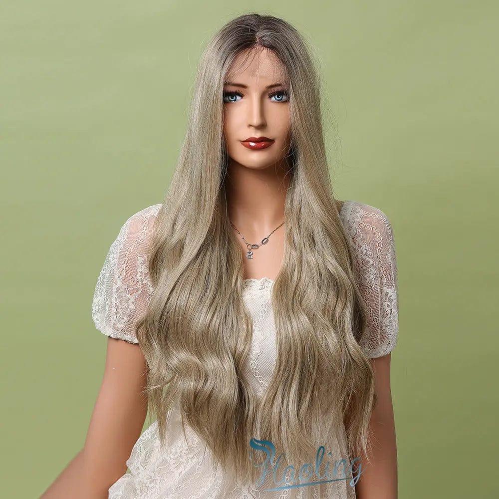 Fast Delivery Lace Wig Hair Synthetic Ombre Blonde 613 Lace Front Wigs Kinky Curly Hair Wigs for Women Natural with Baby Hair