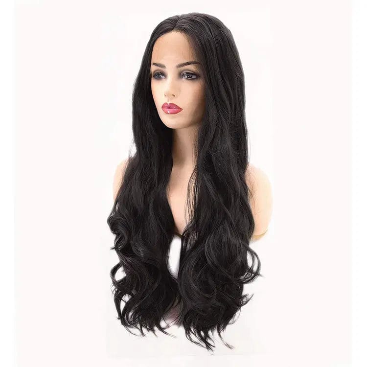 Femmes perruques Lace Front Wigs 76cm Longue Perruque Ondulee Devant En Dentelle Pour tresse perruques humaines