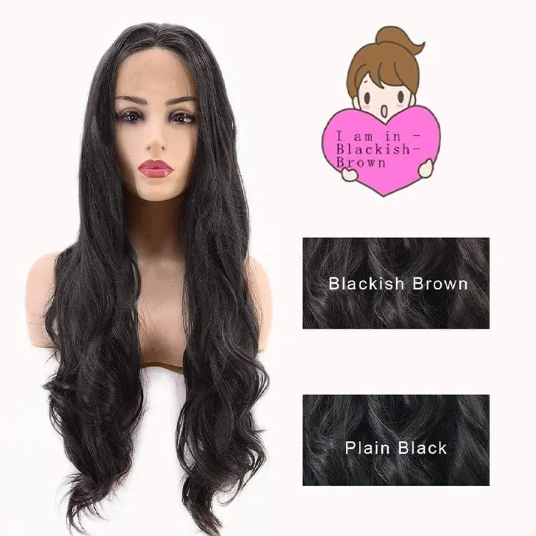 Femmes perruques Lace Front Wigs 76cm Longue Perruque Ondulee Devant En Dentelle Pour tresse perruques humaines