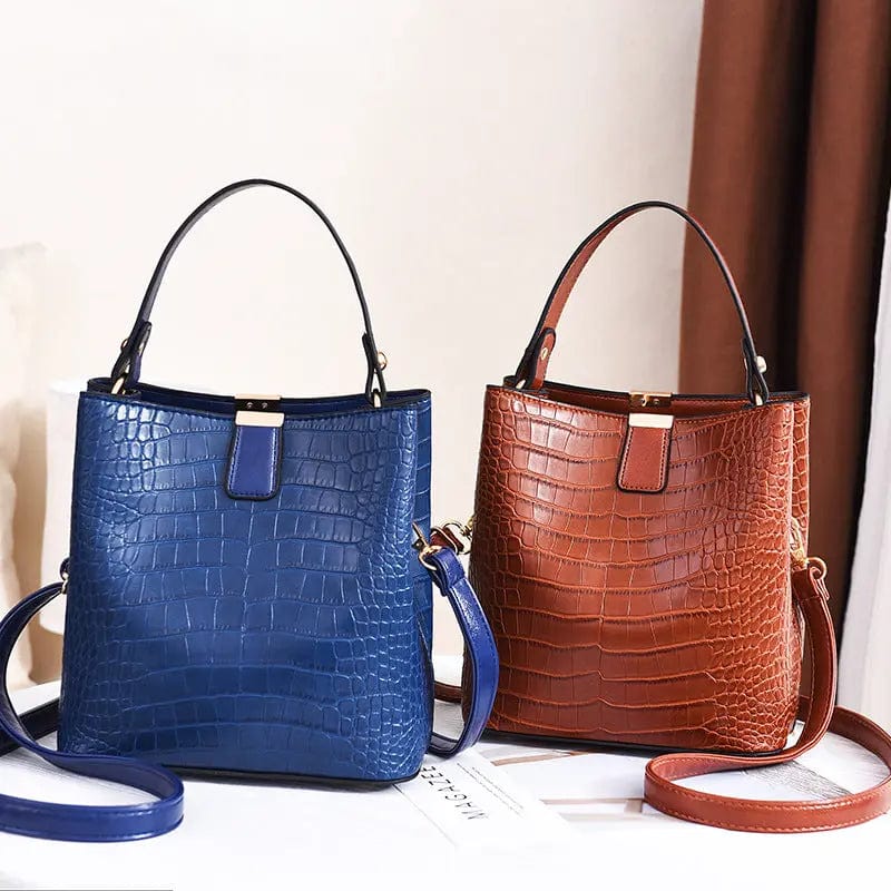 FG039 2022 Crocodile Pattern Women Handbags Alligator Cross Body Bags Simple Fashion Bucket Purses Fashion Bags