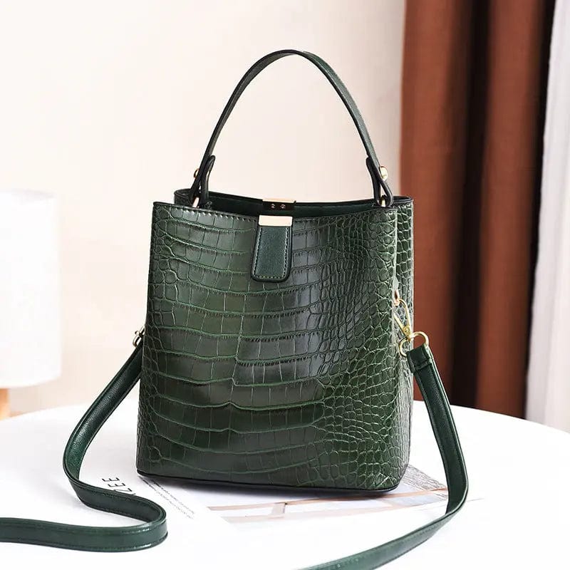 FG039 2022 Crocodile Pattern Women Handbags Alligator Cross Body Bags Simple Fashion Bucket Purses Fashion Bags