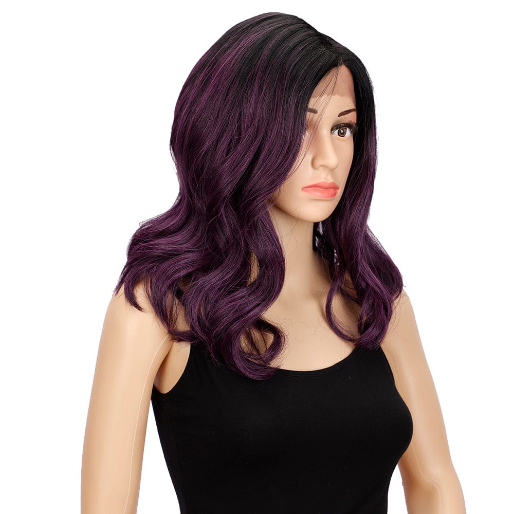 for women sleek wholesale cheap high temperature heat resistant long blond brown body wave lace front wig synthetic hair wigs