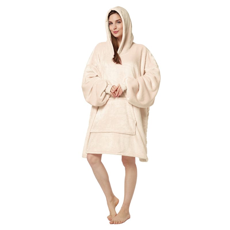 FREE / Nude women's winter ladies warm fleece flannel hoodie sleeping dressing gown clothes loungewear pajamas homewear home wear for winter