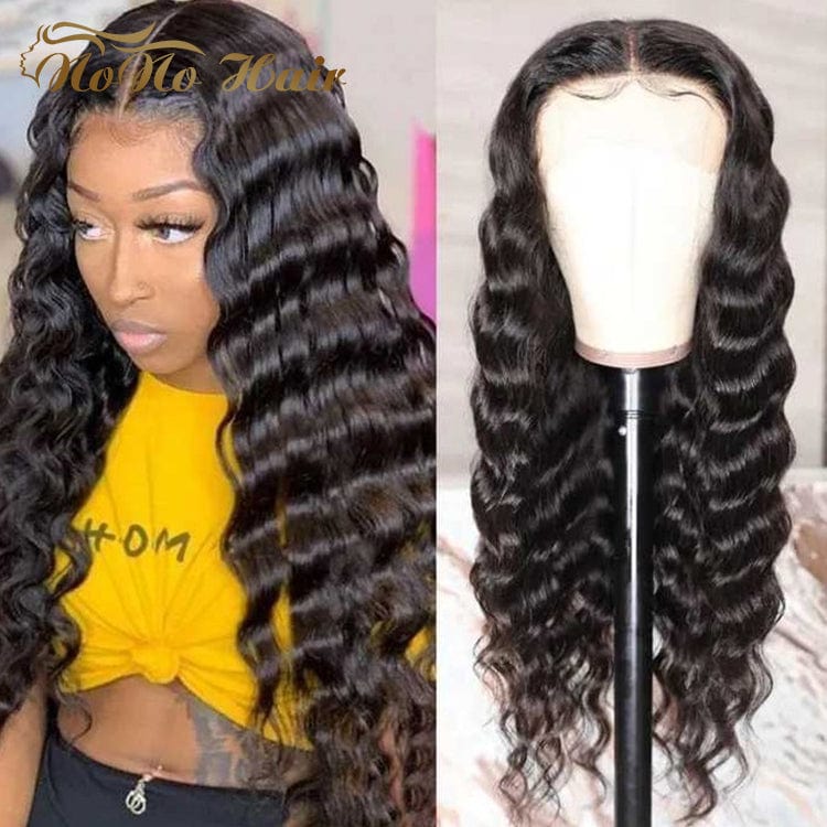 Free Sample 12A 30 Inch T Part Wig Raw T Part Frontal Wig Closure Pre Plucked Hd Ready Ship Human Hair Blend Wigs