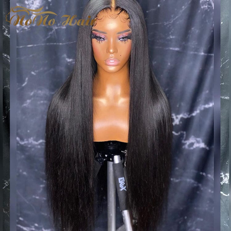 Free Sample 12A 30 Inch T Part Wig Raw T Part Frontal Wig Closure Pre Plucked Hd Ready Ship Human Hair Blend Wigs